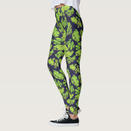 Grüne Natur Acrylmalenleaf Leggings