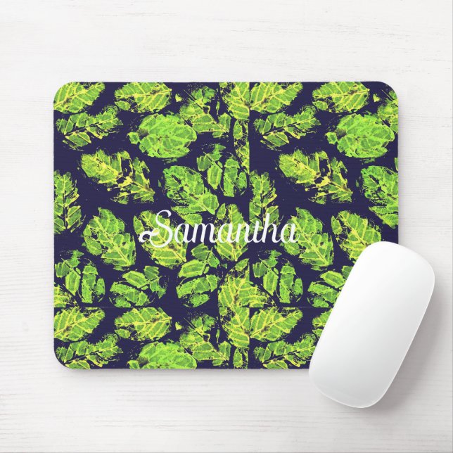 Grüne Natur Acrylmalenleaf Mousepad (Mit Mouse)