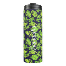 Grüne Natur Acrylmalenleaf Thermosbecher