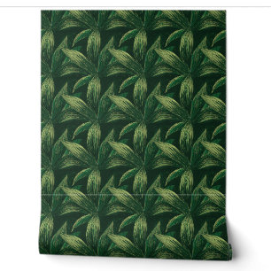 Grüne Natur Cool Moderne Foliage Zeichnend Tapete