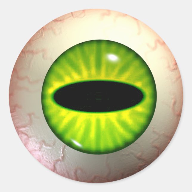 Grüne Neid-Augen-Aufkleber Runder Aufkleber (Vorderseite)