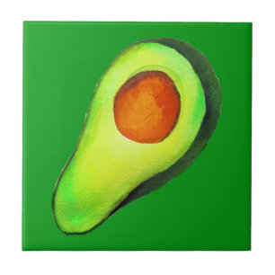 Grüne niedliche Kunst für Avocado Fliese