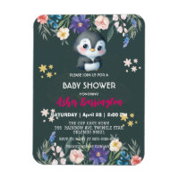 Grüne Niedliche Pinguine Blume Babydusche Kinder