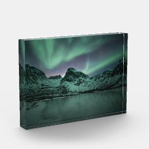 Grüne Nordlichter Fotoblock