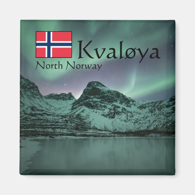 Grüne Nordlichter Magnet (Vorne)