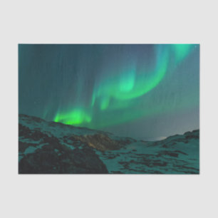 Grüne Nordlichter Seidenpapier