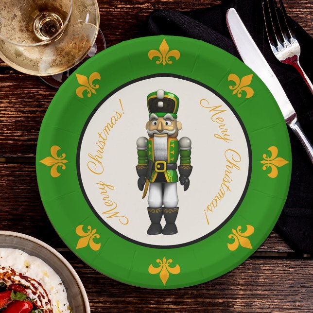 Grüne Nutcracker-Papierplatte Pappteller (Von Creator hochgeladen)