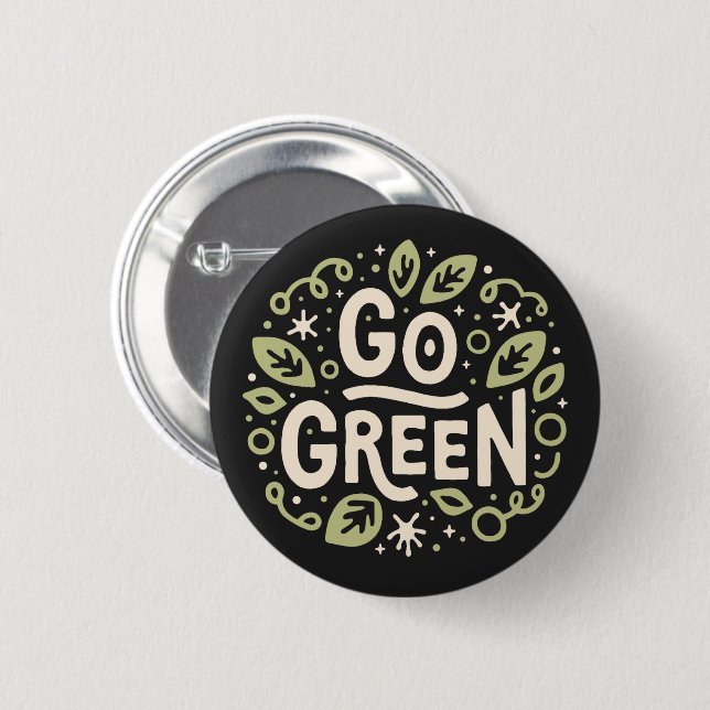 Grüne ökologische Ästhetik Button (Vorne & Hinten)