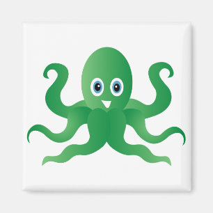 Grüne Oktopie Magnet