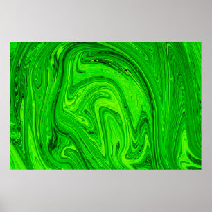 Grüne Ölfarbe abstrakt. Ölfarbe Poster