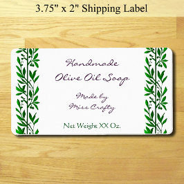 Grüne Olive-Blätter - Eigene Seifenkennzeichnungen