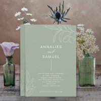 Grüne Olive Branch Moderne, stilvolle Hochzeit