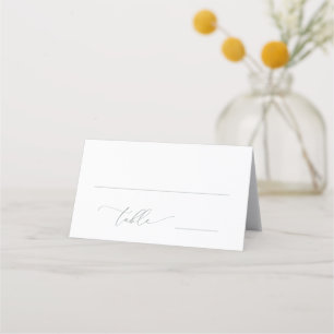 Grüne Olive Grün Minimalistisch 4 Hochzeit Platzkarte