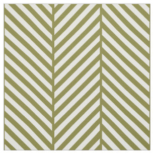 Grüne Olive Herringbone Große Skala Stoff