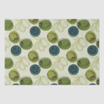 Grüne Olive Sketch Zeichnend Muster Decoupage