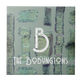 Grüne Oliven Pastellfarben Monogramm abstrakt mode Fliese