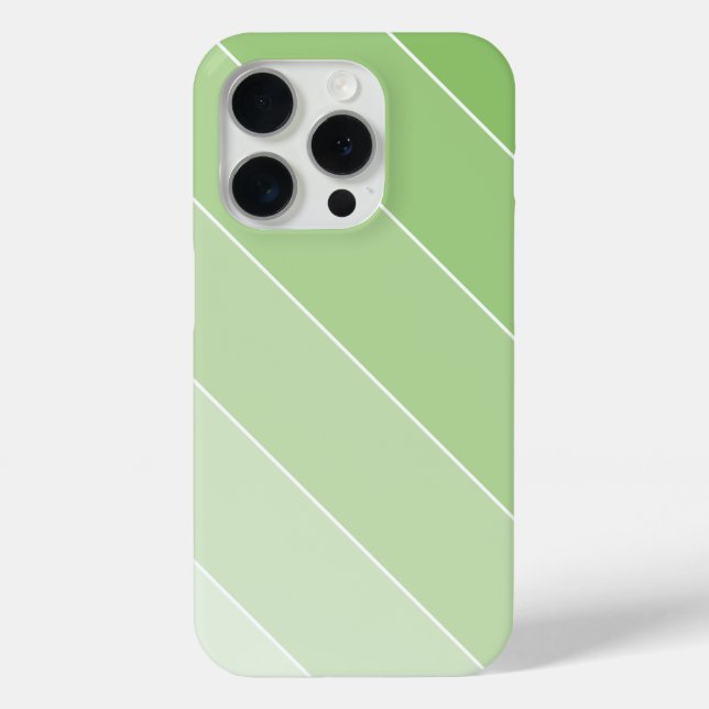 Grüne Ombré Streifen iPhone 15 Pro Hülle (Rückseite)