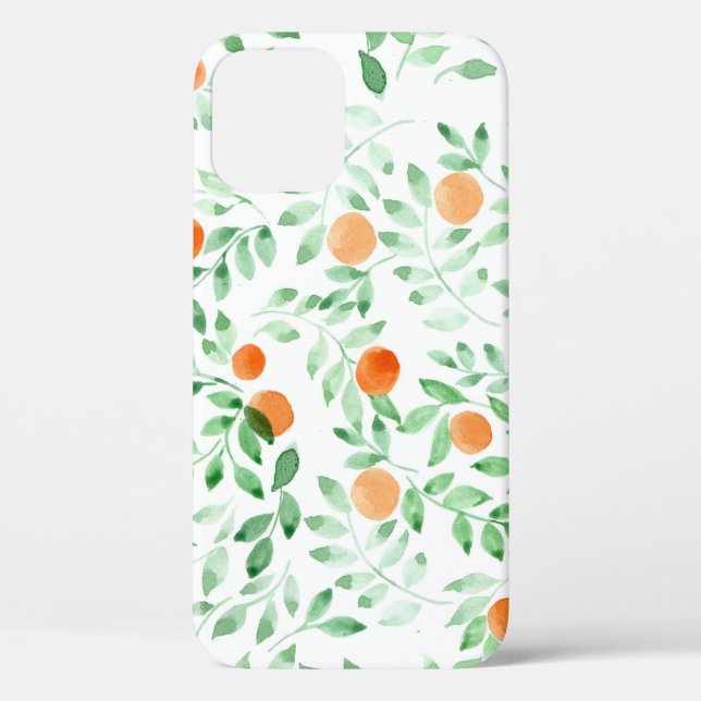 Grüne Orange Mandarine Provence Wasserfarbe Case-Mate iPhone Hülle (Rückseite)