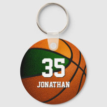 Grüne Orange Mannschaft Farben Jungs Basketball