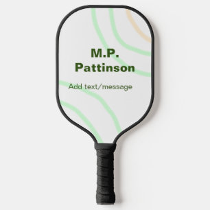 Grüne orangefarbene Streifen fügen eine einfache N Pickleball Schläger