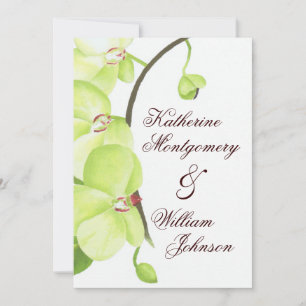 Grüne orchide Hochzeit Einladung