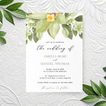Grüne Orchidee Aquarell Botanische Hochzeit