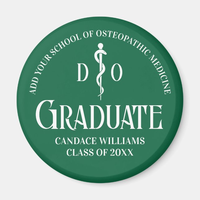 Grüne Osteopathische Medizinstudium Magnet (Vorne)
