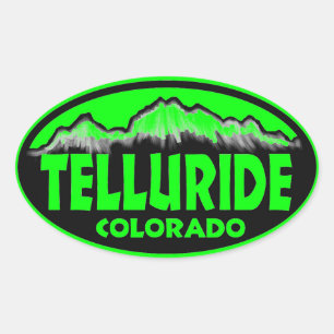 Grüne ovale Aufkleber Tellurid-Colorados