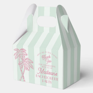 Grüne Palm Spring Pastell Strand Junggesellinnenab Geschenkschachtel