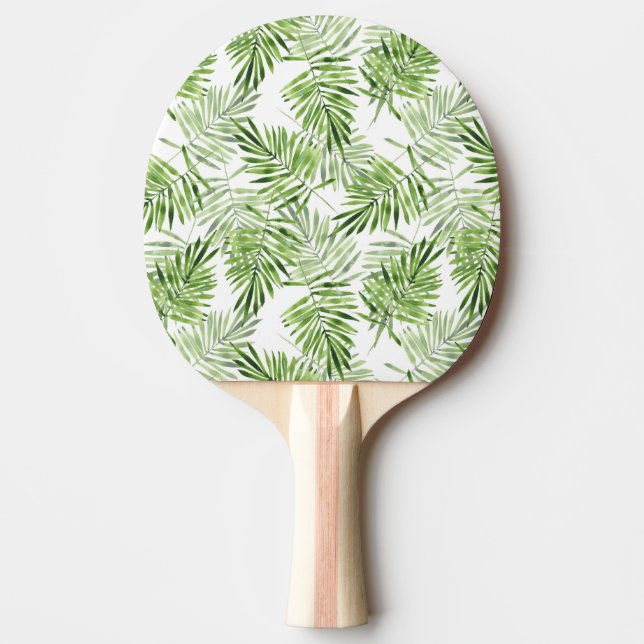 Grüne Palmblätter Tischtennis Schläger (Vorderseite)