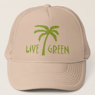 Grüne Palmenbaumumwelt Truckerkappe