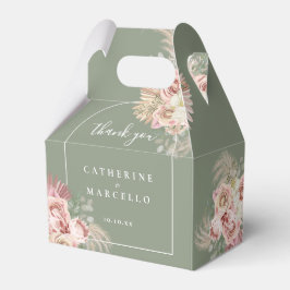 Grüne Pampas-Grasblumenhochzeit Geschenkschachtel