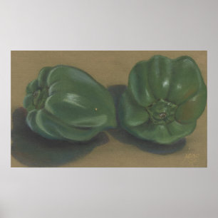 Grüne Paprikaschoten Poster