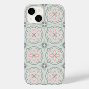 Grüne Pastell-Blumentafeln Case-Mate iPhone 14 Hülle