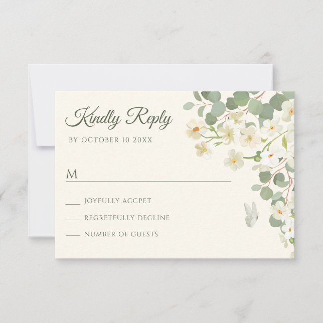 Grüne Pastete RSVP Karte (Vorderseite)