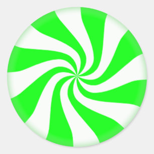 Grüne Pfefferminz-Süßigkeits-Aufkleber Runder Aufkleber