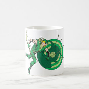 Grüne Pfeil mit Ziel 2 Kaffeetasse