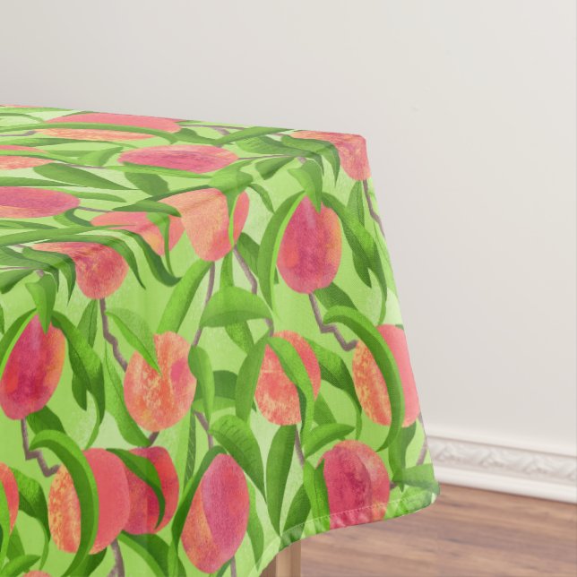 Grüne Pfirsiche Tischdecke (Beispiel)