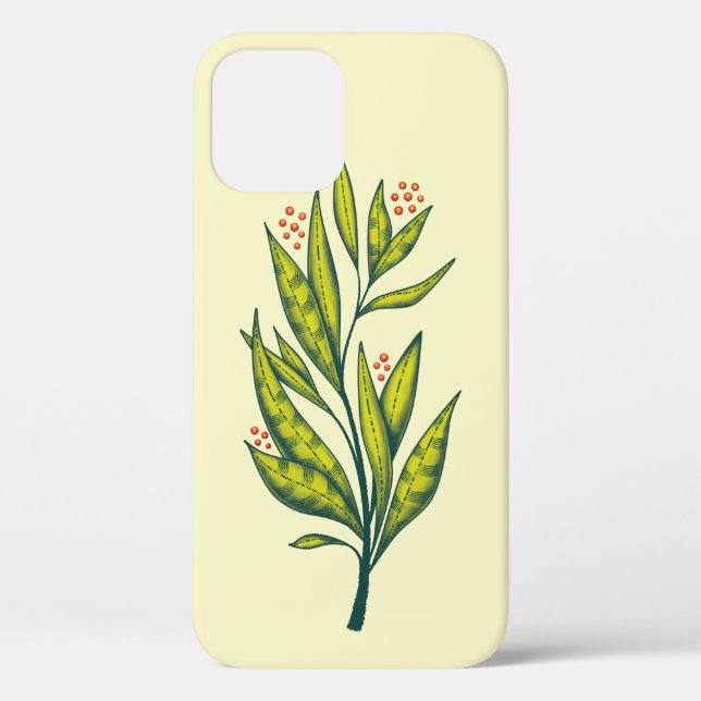 Grüne Pflanze Botanische Kunst Case-Mate iPhone Hülle (Rückseite)