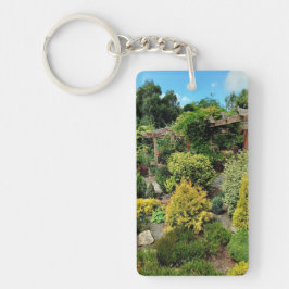 Grüne Pflanze im Garten Schlüsselanhänger