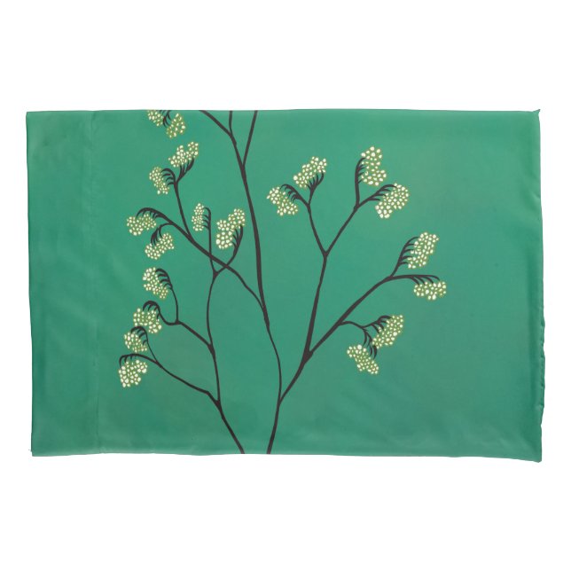 Grüne Pflanze Minimalistisch Botanische Kunst Kissenbezug (Vorderseite)