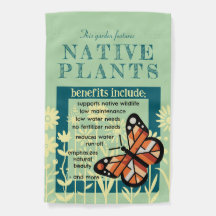 Grüne Pflanze Monarch Butterfly Minimalistisch