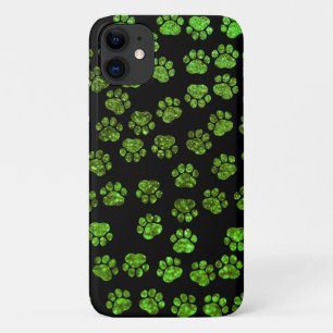 Grüne Pfoten, Glitzer Pfoten, grüner Glitzer, Hund Case-Mate iPhone Hülle