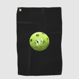 Grüne Pickleball-Initialen Sweat Towel Golfhandtuch