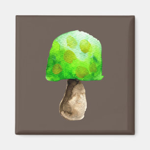 Grüne Pilzfarbe niedliche Pilze Magnet