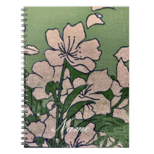 Grüne Pink Blossom  Notizblock