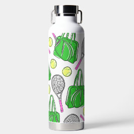 Grüne Pink Tennis Racquet Beutel Beutel Preppy Trinkflasche