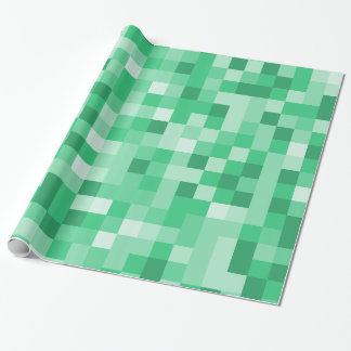 Grüne Pixel Geschenkpapier