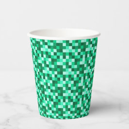 Grüne Pixel Minecraft Geburtstag Papiertassen Pappbecher