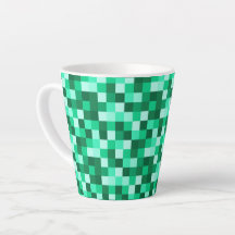 Grüne Pixel Minecraft inspirierte Tasse